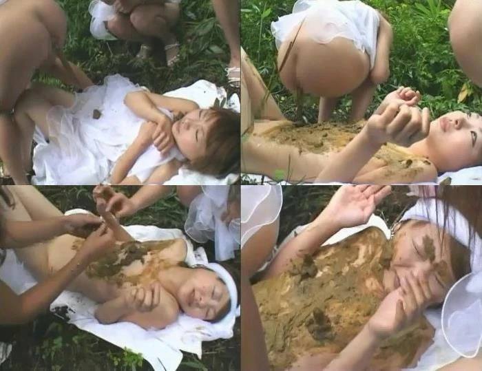 Cute girl shitting, eating shit and smearing feces on face. CL-1924 2024 [SD]